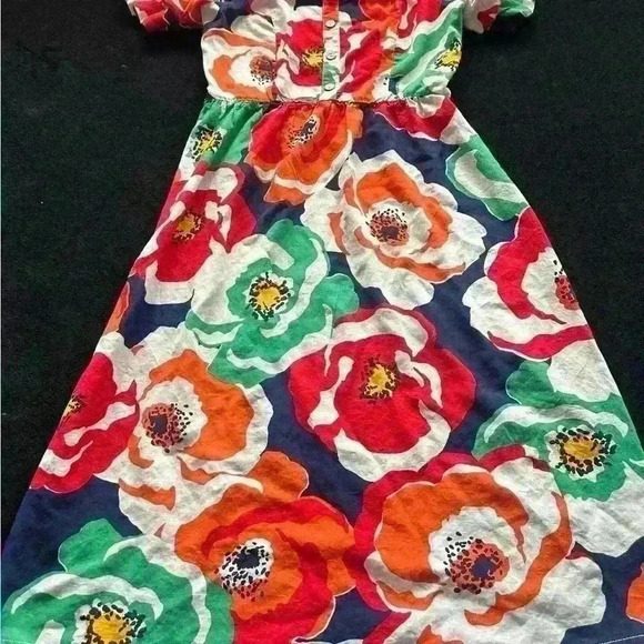 LUXOLOGY Pullover bright floral  Shift Dress M hippie - Picture 2 of 4